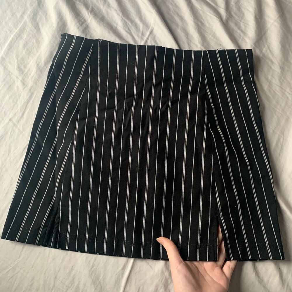 Double Slit Stripe Skirt